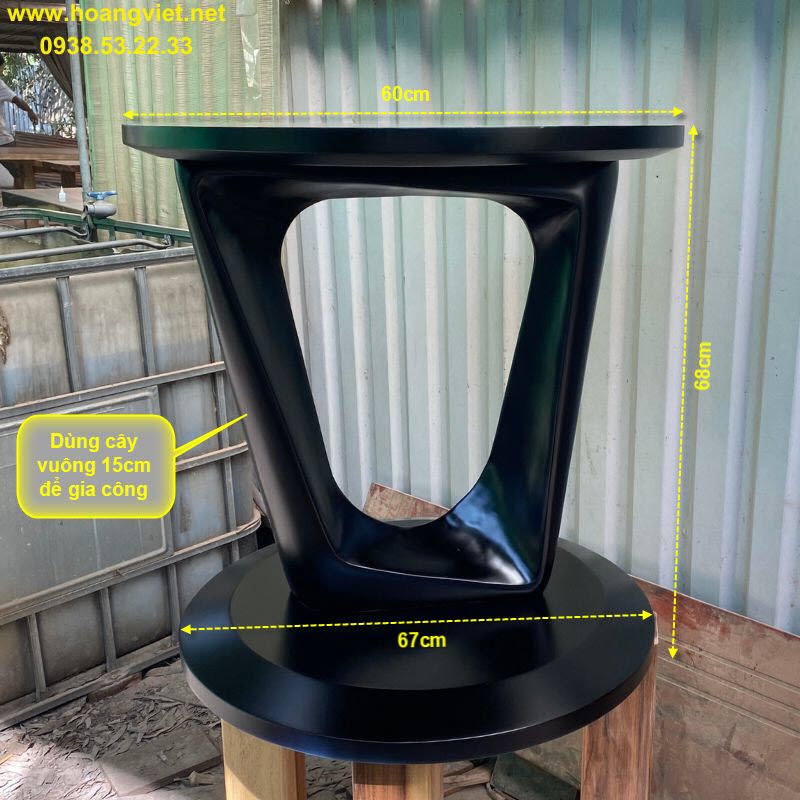 Chân bàn tròn gỗ me tây Chân bàn tròn gỗ me tây