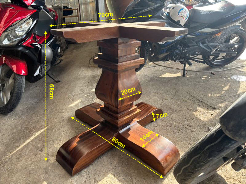 Kích thước chân bàn vuông gỗ me tây Kích thước chân bàn vuông gỗ me tây