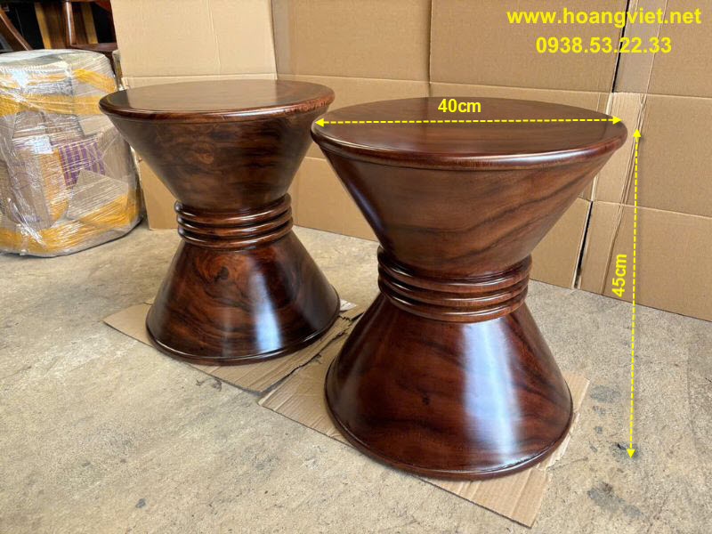 Kích thước đôn gỗ tròn nguyên khối đẹp Kích thước đôn gỗ tròn nguyên khối đẹp