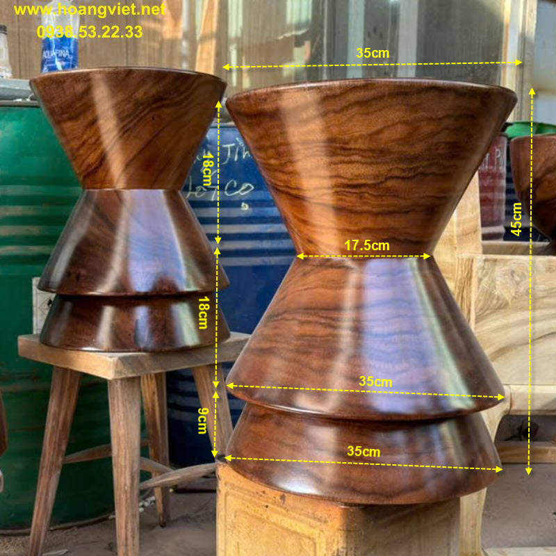 Kích thước đôn tab tròn gỗ me tây nguyên khối. Kích thước đôn tab tròn gỗ me tây nguyên khối.