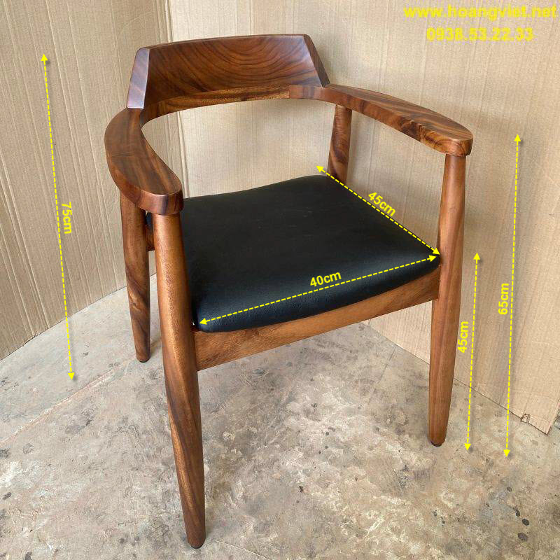 Kích thước ghế ăn hiroshima gỗ me tây Kích thước ghế ăn hiroshima gỗ me tây