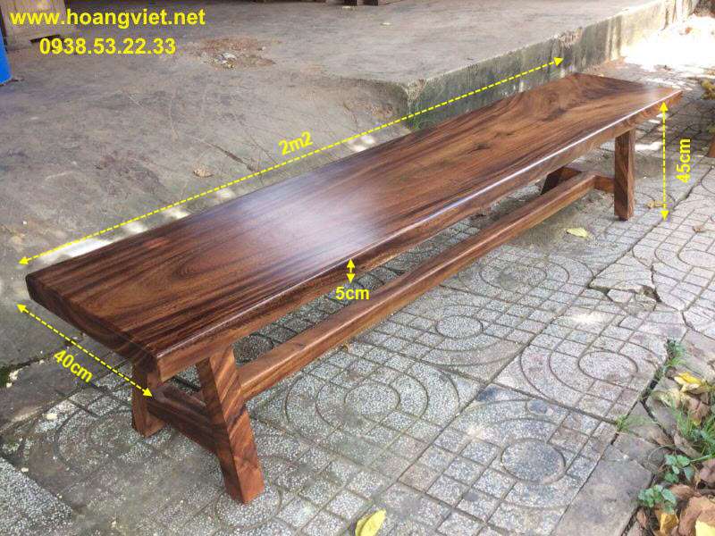 Ghế băng dài gỗ me tây chân chữ A Ghế băng dài gỗ me tây chân chữ A