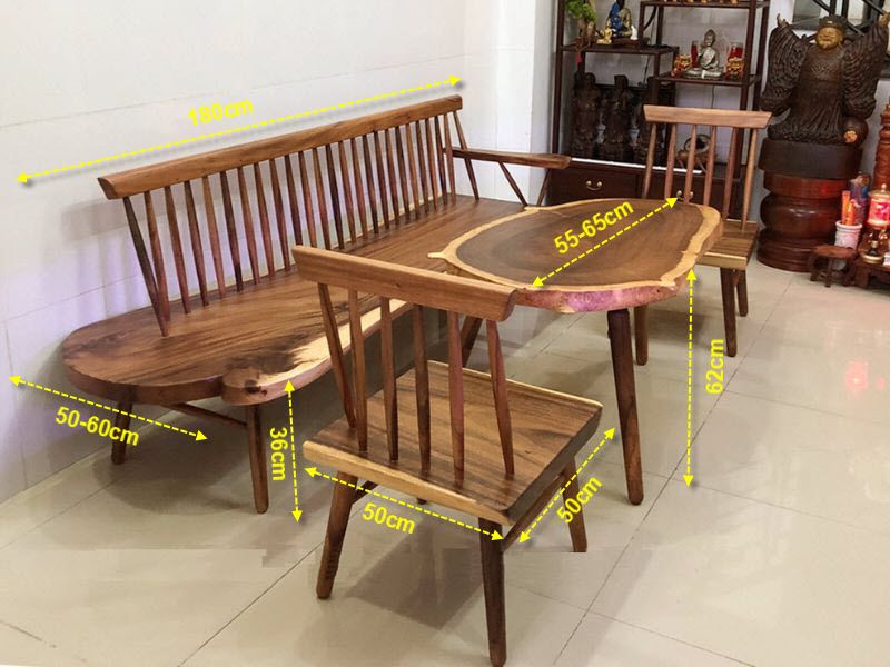 Kích thước ghê sofa nan bằng gỗ me tây Kích thước ghê sofa nan bằng gỗ me tây