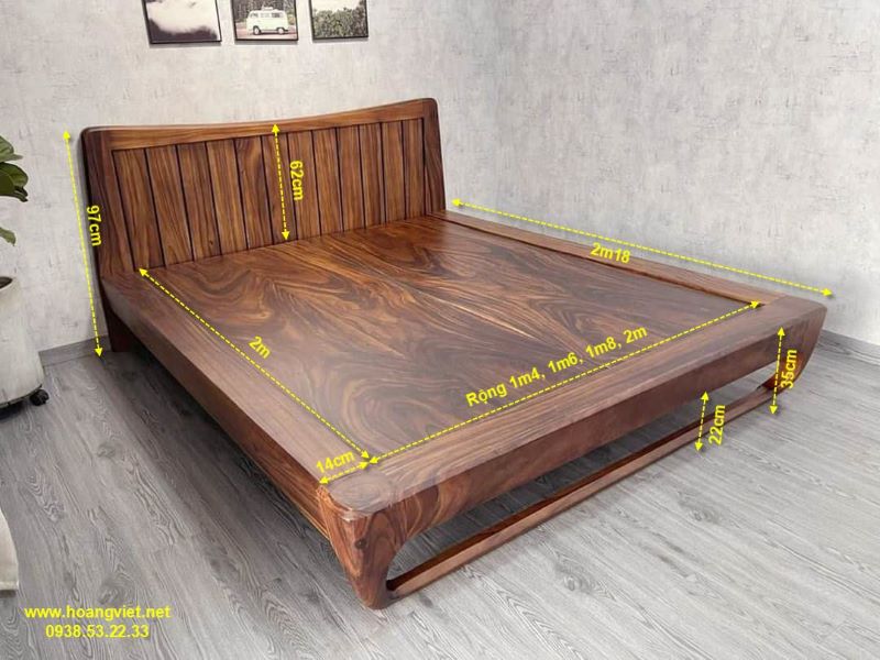 Giường gỗ me tây kiểu Nhật Giường gỗ me tây kiểu Nhật