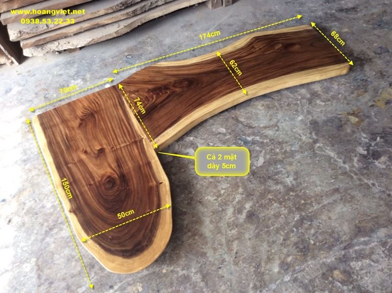 Kích thước mặt bàn làm việc chữ L gỗ me tây Kích thước mặt bàn làm việc chữ L gỗ me tây