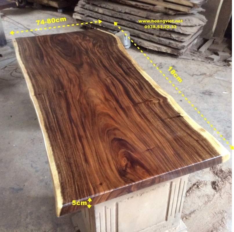 Kích thước mặt bàn me tây 74x5x187cm Kích thước mặt bàn me tây 74x5x187cm