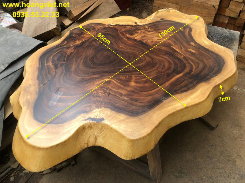 Mặt bàn tròn gỗ me tây nguyên tấm cạnh tự nhiên Mặt bàn tròn gỗ me tây nguyên tấm cạnh tự nhiên
