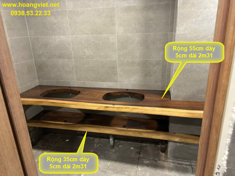 Kích thước mặt gỗ me tây đặt lavabo Kích thước mặt gỗ me tây đặt lavabo