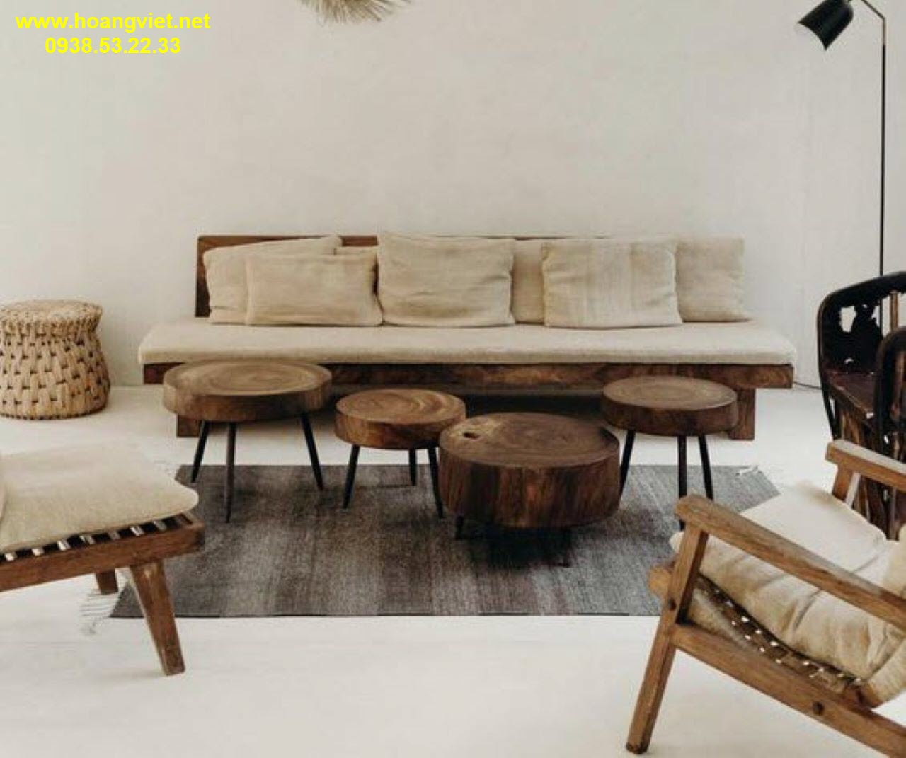 Nguyên bộ sofa gỗ nguyên tấm hiện đại Nguyên bộ sofa gỗ nguyên tấm hiện đại