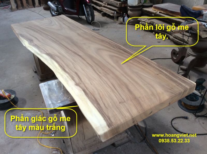 Lõi và giác gỗ me tây Lõi và giác gỗ me tây