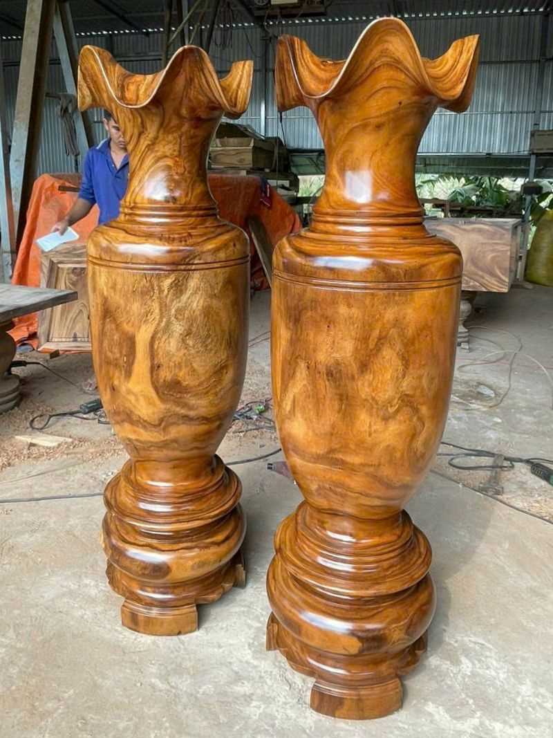 Lục bình gỗ me tây đường kính 45cm cao 167cm Lục bình gỗ me tây đường kính 45cm cao 167cm