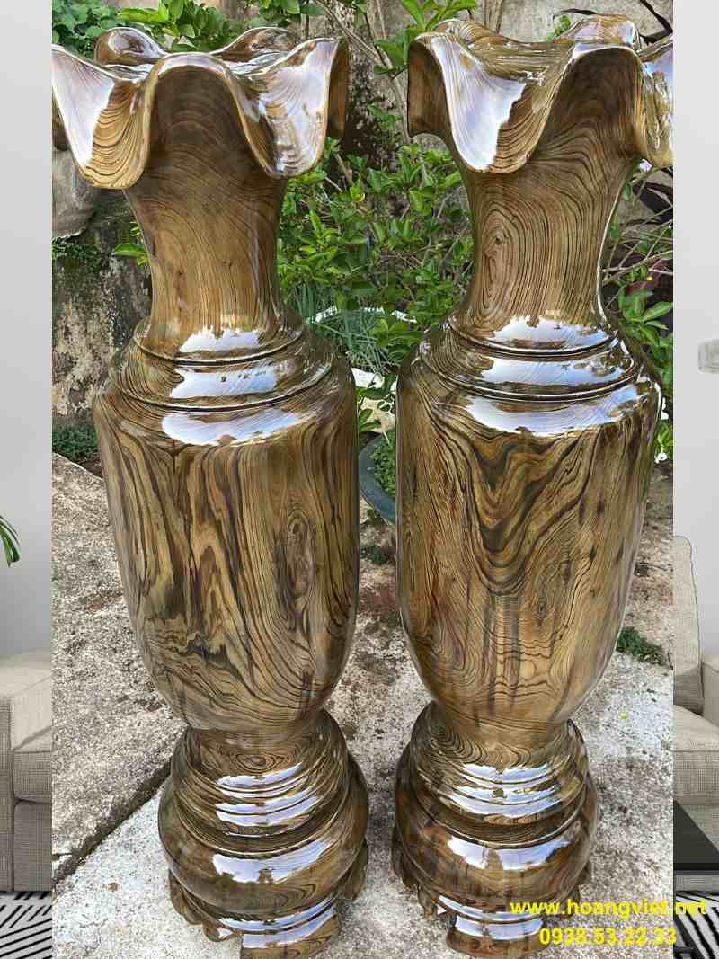 Lục bình gỗ thủy tùng cao 117cm đường kính 31cm Lục bình gỗ thủy tùng cao 117cm đường kính 31cm