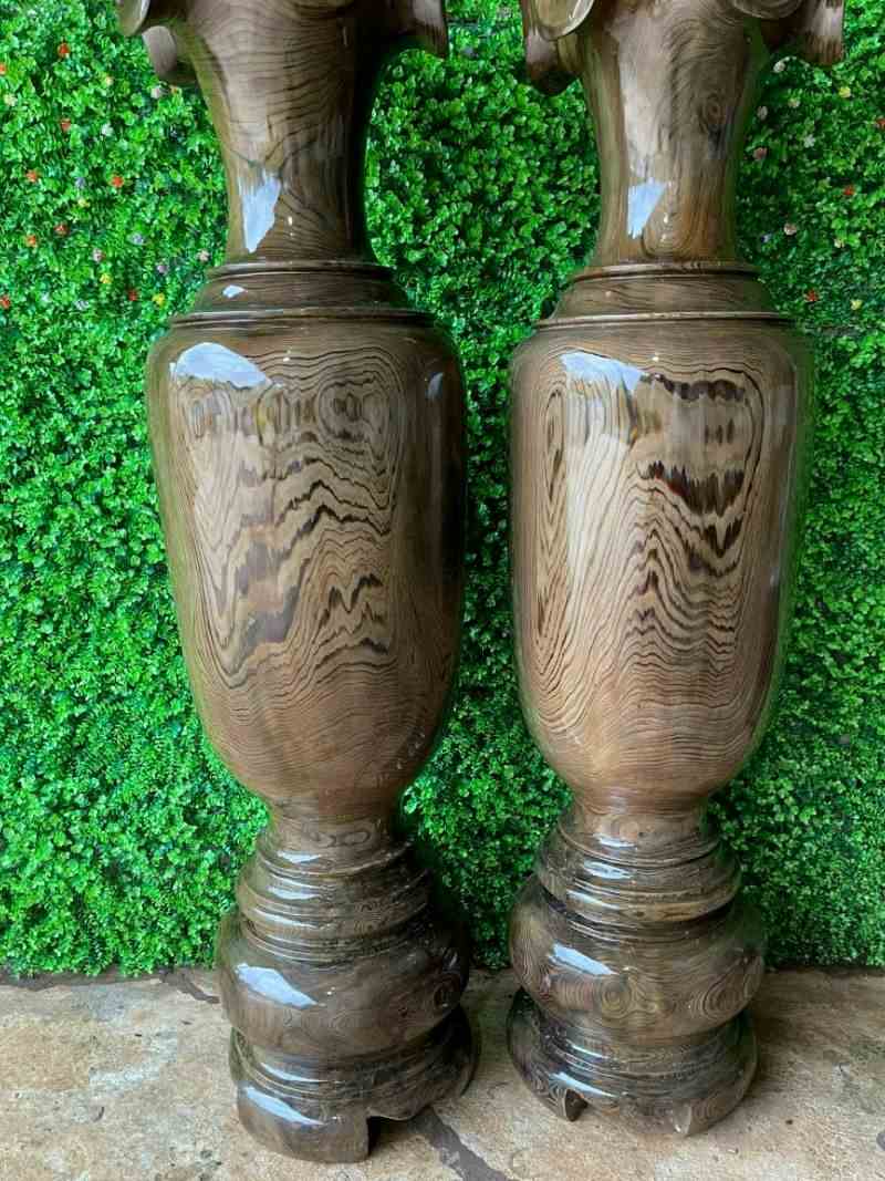 Lộc bình gỗ thủy tùng cao 167cm Lộc bình gỗ thủy tùng cao 167cm