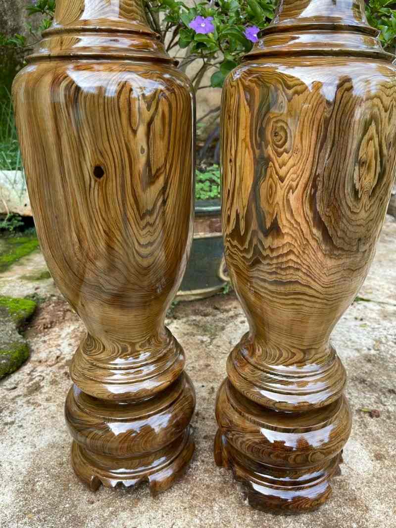 Lục bình gỗ thủy tùng cao 68cm đường kính 20cm Lục bình gỗ thủy tùng cao 68cm đường kính 20cm