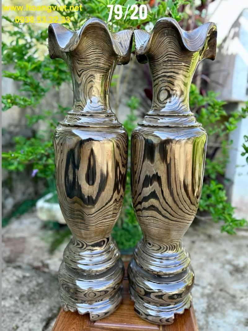 Lục bình gỗ thủy tùng cao 79cm đường kính 20cm Lục bình gỗ thủy tùng cao 79cm đường kính 20cm