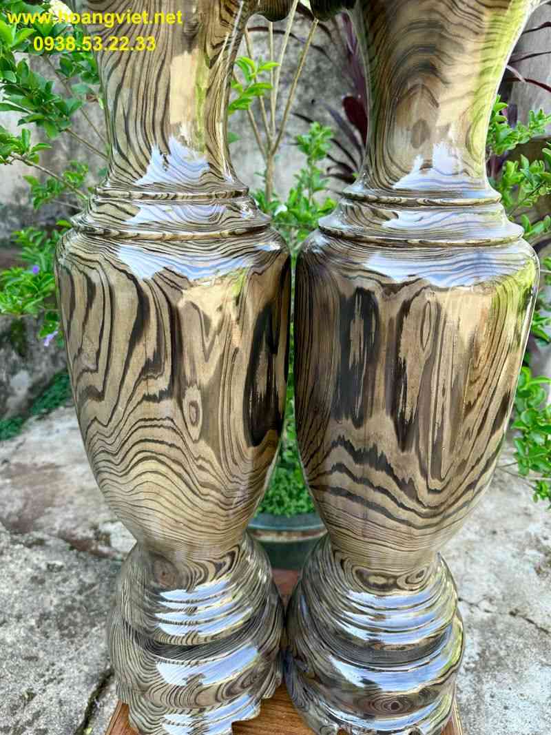 Lục bình gỗ thủy tùng cao 79cm đường kính 20cm Lục bình gỗ thủy tùng cao 79cm đường kính 20cm