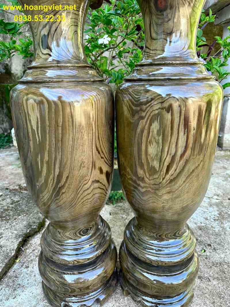 Lục bình gỗ thủy tùng cao 81cm đường kính 24cm Lục bình gỗ thủy tùng cao 81cm đường kính 24cm