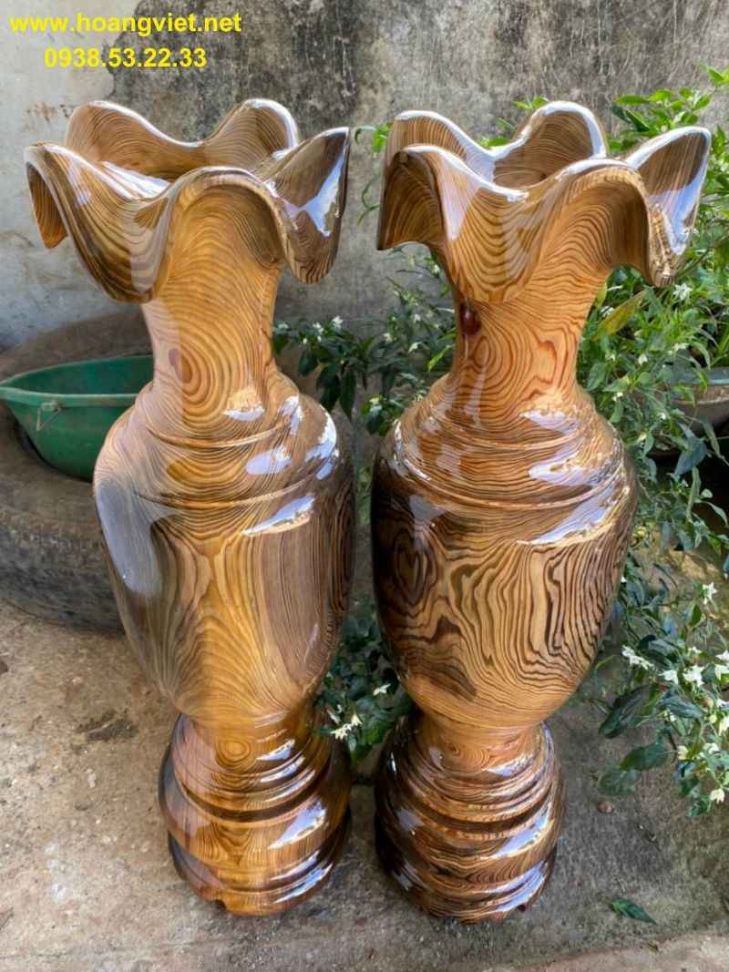 Lục bình gỗ thủy tùng cao 87cm đường kính 24cm Lục bình gỗ thủy tùng cao 87cm đường kính 24cm