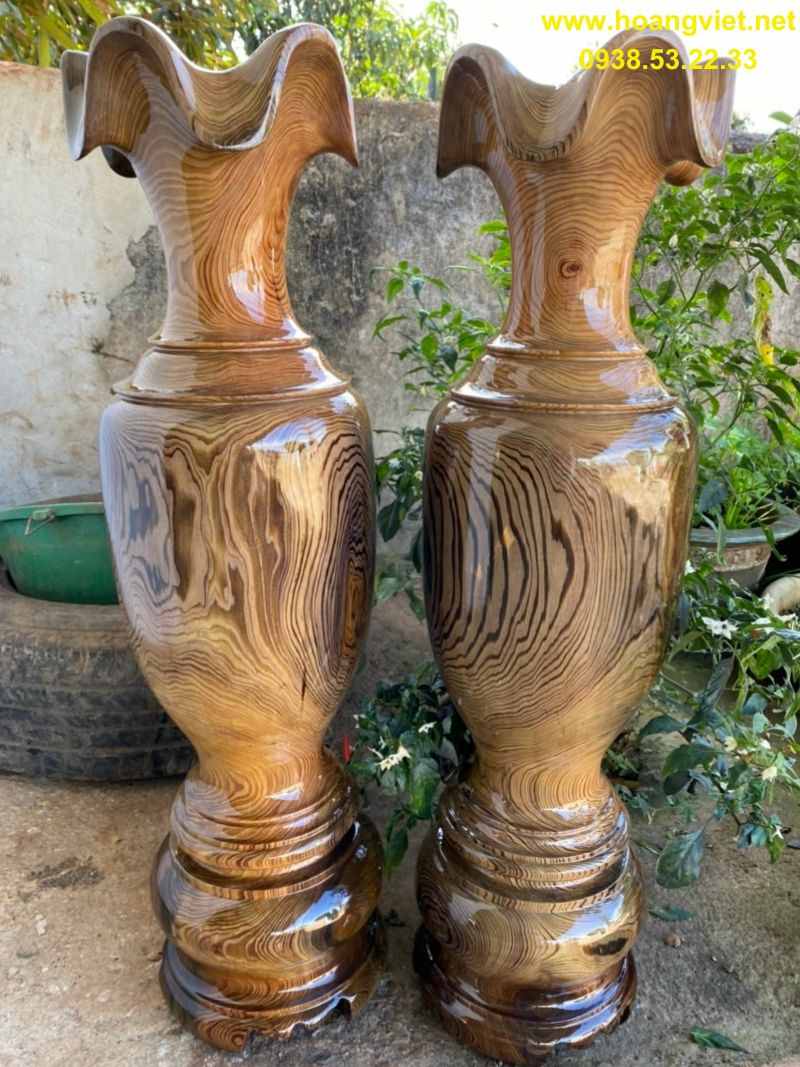 Lục bình gỗ thủy tùng cao 87cm đường kính 24cm Lục bình gỗ thủy tùng cao 87cm đường kính 24cm