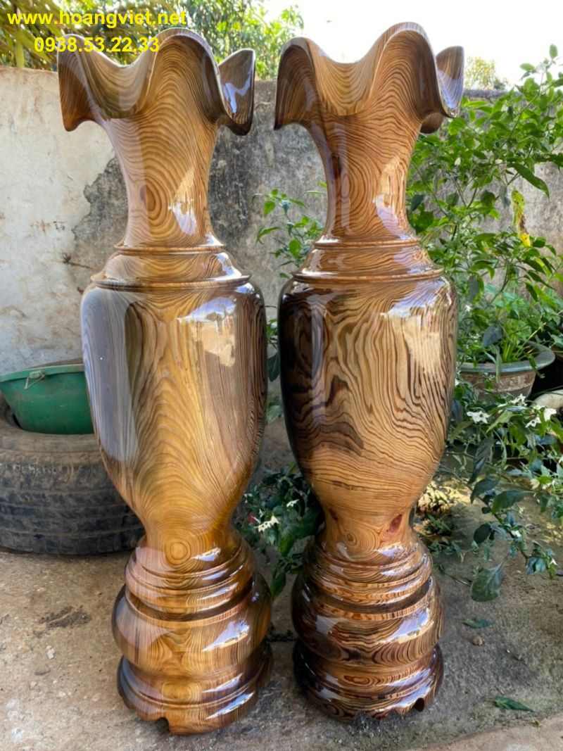 Lục bình gỗ thủy tùng cao 87cm đường kính 24cm Lục bình gỗ thủy tùng cao 87cm đường kính 24cm