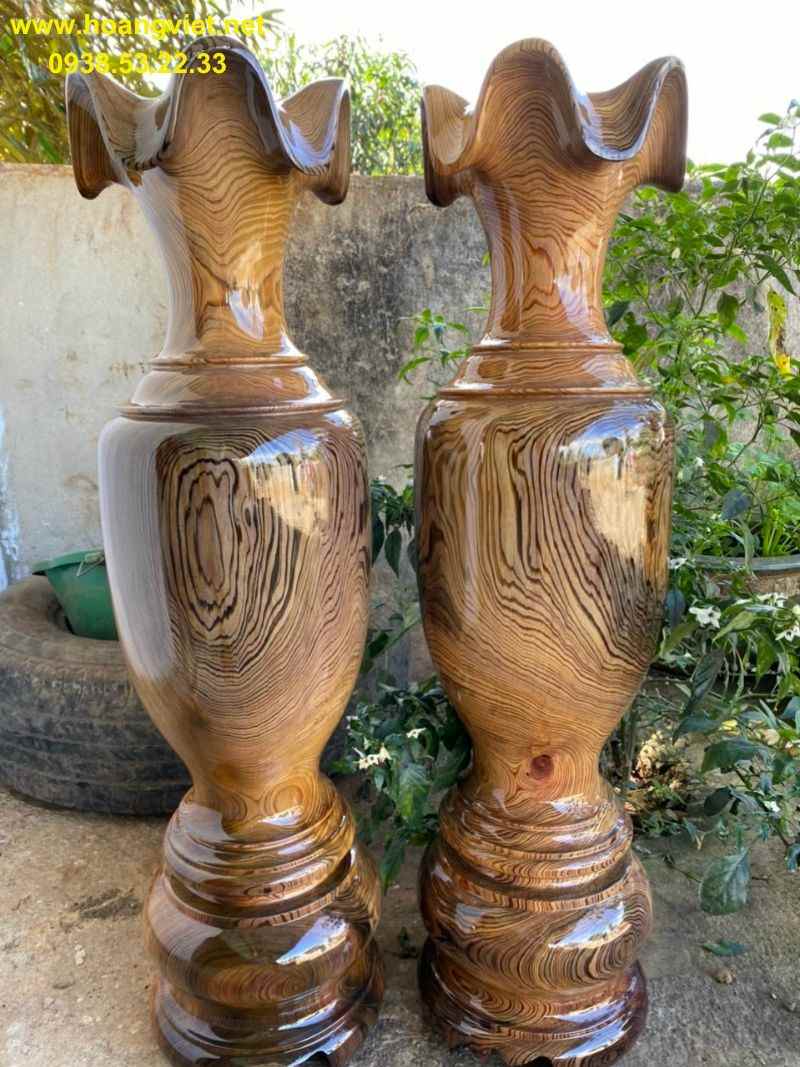 Lục bình gỗ thủy tùng cao 87cm đường kính 24cm Lục bình gỗ thủy tùng cao 87cm đường kính 24cm