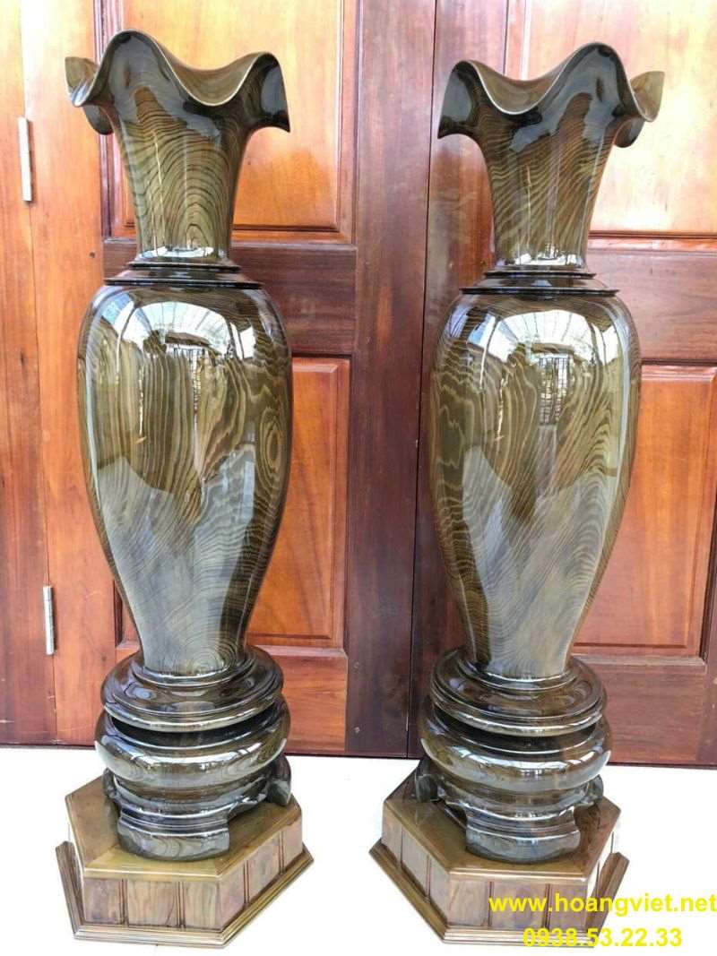 Lộc bình gỗ thủy tùng cao 105cm đường kính 30cm Lộc bình gỗ thủy tùng cao 105cm đường kính 30cm