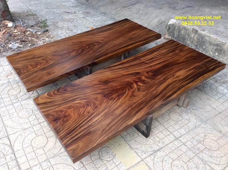 Mặt bàn gỗ me tây vân đẹp dày 5cm Mặt bàn gỗ me tây vân đẹp dày 5cm