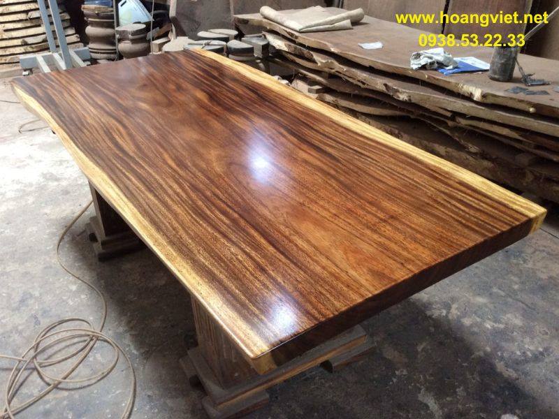 Mặt bàn ăn gỗ me tây nguyên tấm Mặt bàn ăn gỗ me tây nguyên tấm