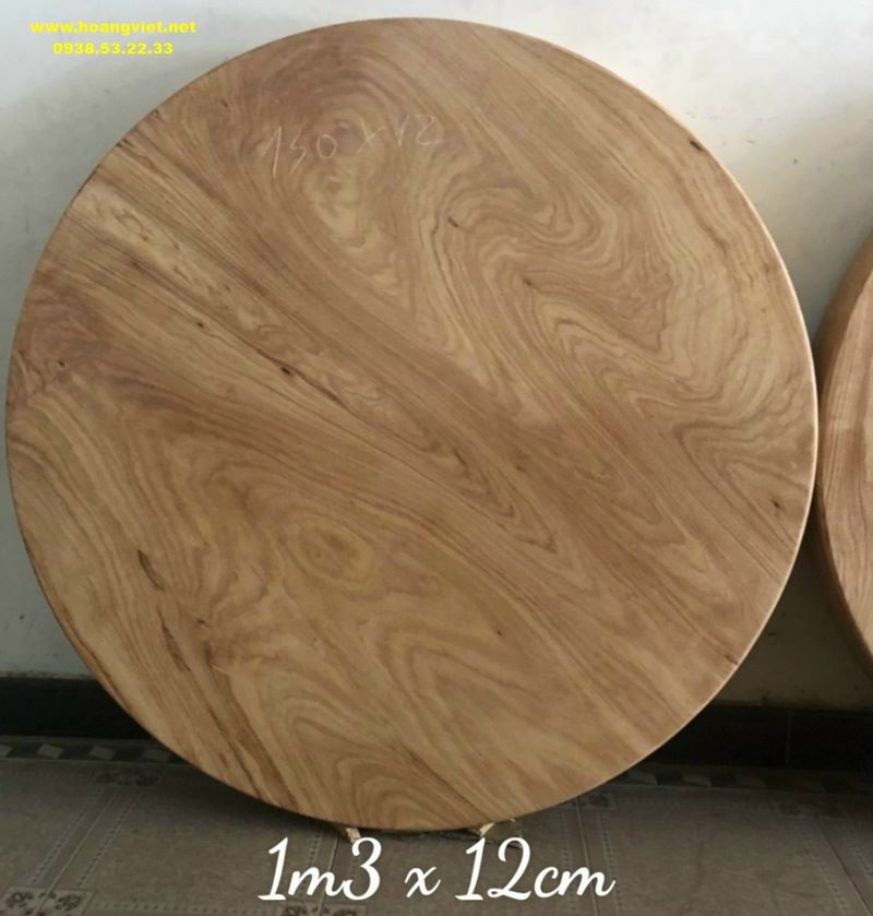 Mặt bàn tròn gỗ gõ đỏ nguyên khối chưa sơn Mặt bàn tròn gỗ gõ đỏ nguyên khối chưa sơn