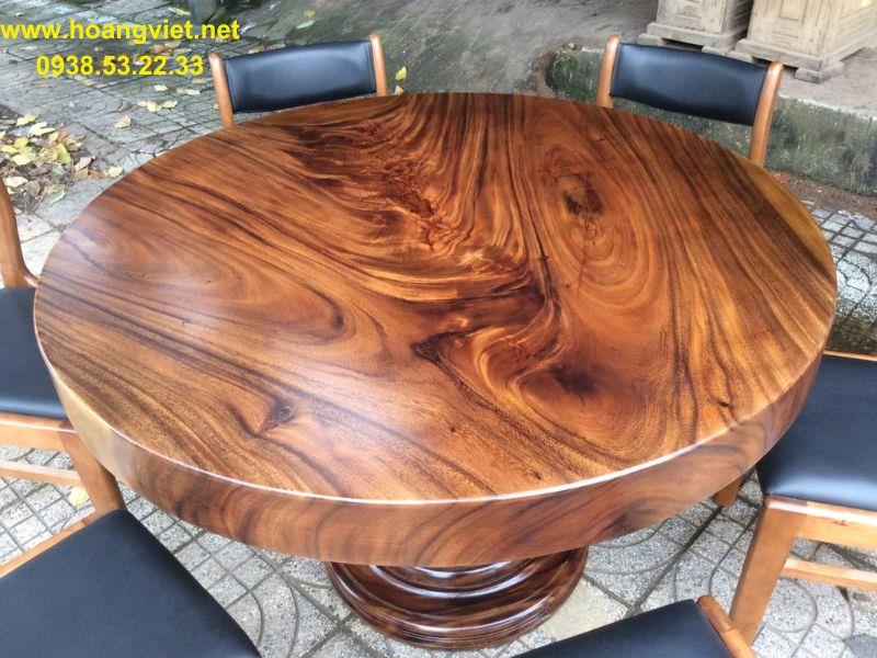 Mặt bàn ăn tròn gỗ me tây vân đẹp Mặt bàn ăn tròn gỗ me tây vân đẹp