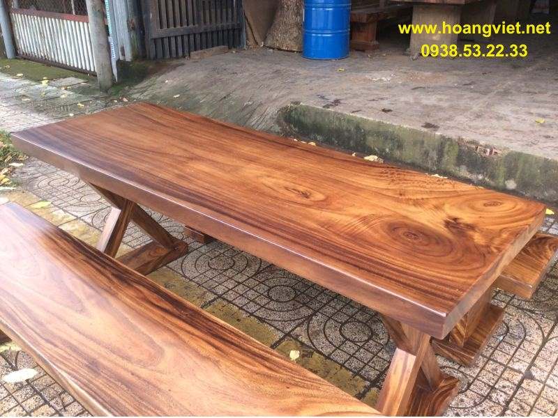 Mặt bàn k3 gỗ me tây nguyên tấm Mặt bàn k3 gỗ me tây nguyên tấm