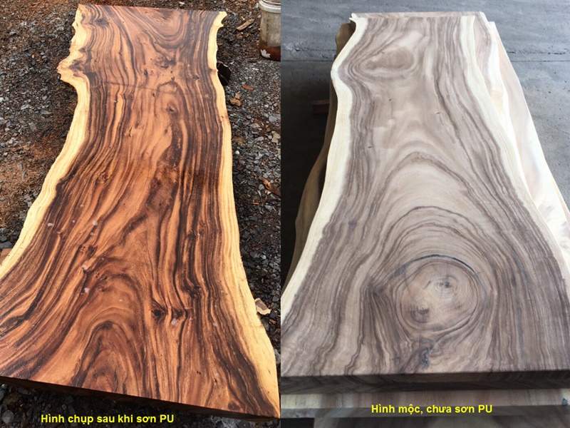 Mặt bàn me tây cạnh tự nhiên vân đẹp Mặt bàn me tây cạnh tự nhiên vân đẹp