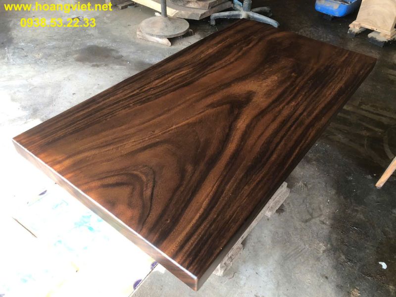 Mặt bàn gỗ me tây dài 1m2 rộng 65cm dày 5cm Mặt bàn gỗ me tây dài 1m2 rộng 65cm dày 5cm