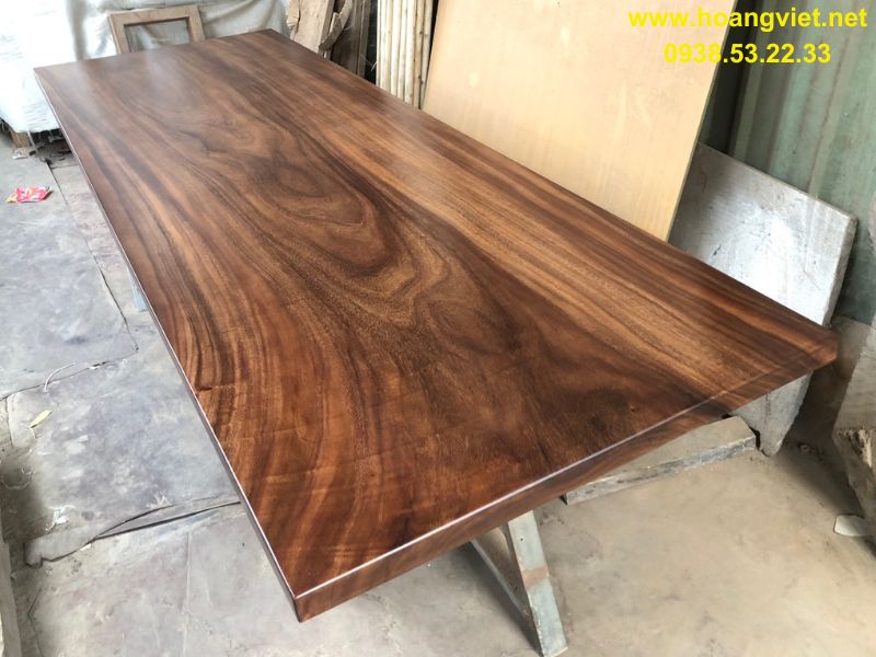 Mặt bàn gỗ me tây rộng 90cm dài 2m6 dày 5cm Mặt bàn gỗ me tây rộng 90cm dài 2m6 dày 5cm