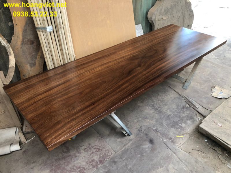 Mặt bàn gỗ me tây rộng 90cm dài 2m6 dày 5cm Mặt bàn gỗ me tây rộng 90cm dài 2m6 dày 5cm