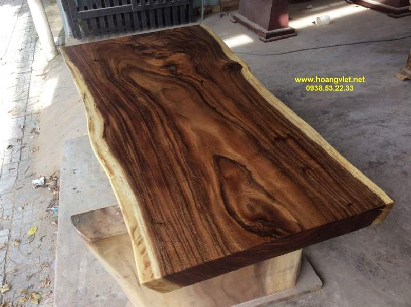 Mặt bàn dày 7cm cạnh tự nhiên gỗ me tây Mặt bàn dày 7cm cạnh tự nhiên gỗ me tây