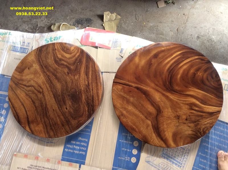 Mặt bàn gỗ me tây tròn đều Mặt bàn gỗ me tây tròn đều