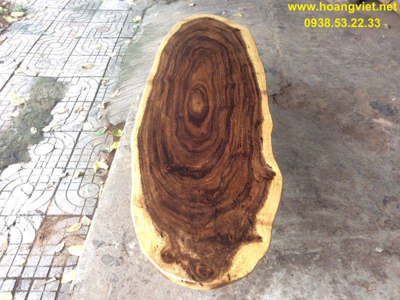 Mặt bàn trà sofa gỗ me tây dạng oval tự nhiên Mặt bàn trà sofa gỗ me tây dạng oval tự nhiên