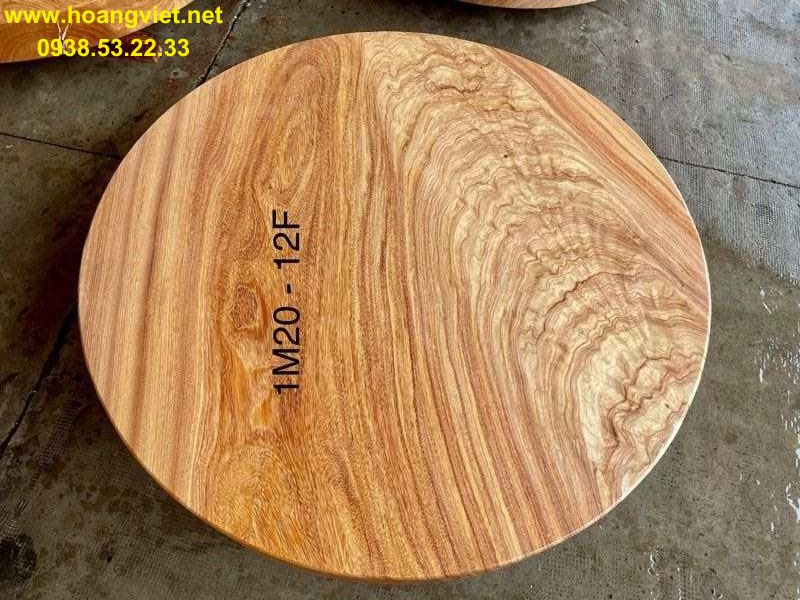 Mặt bàn tròn gỗ gõ đỏ nguyên khối Mặt bàn tròn gỗ gõ đỏ nguyên khối