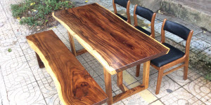 bàn ghế Sofa gỗ nguyên khối
