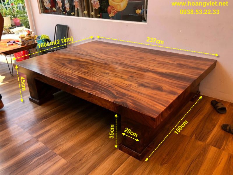 Phản gỗ me tây 2 tấm nguyên khối Phản gỗ me tây 2 tấm nguyên khối