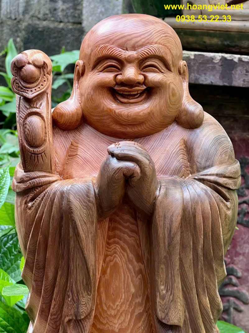 Phật di lặc chúc phúc gỗ thủy tùng Phật di lặc chúc phúc gỗ thủy tùng