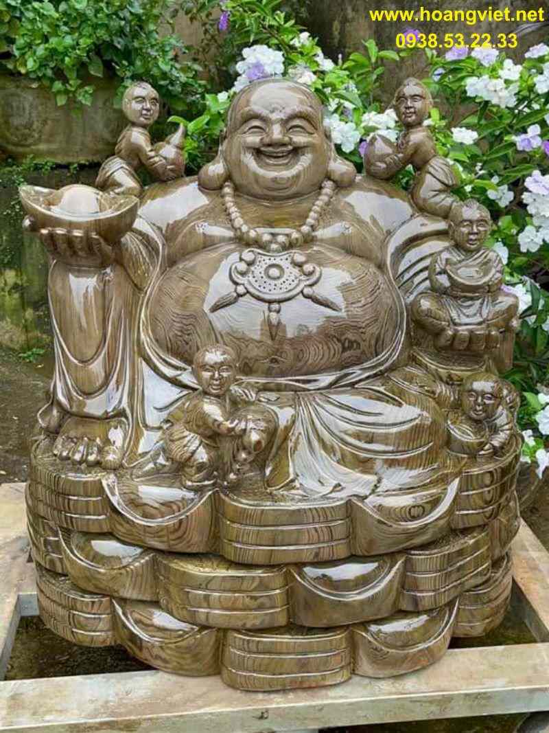 Phật di lặc ngũ phúc gỗ thủy tùng Phật di lặc ngũ phúc gỗ thủy tùng