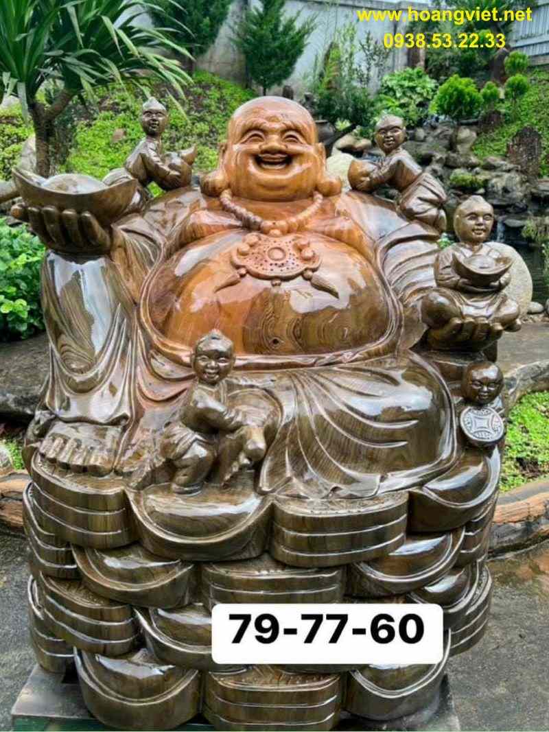 Phật di lặc và 5 đứa trẻ gỗ thủy tùng Phật di lặc và 5 đứa trẻ gỗ thủy tùng