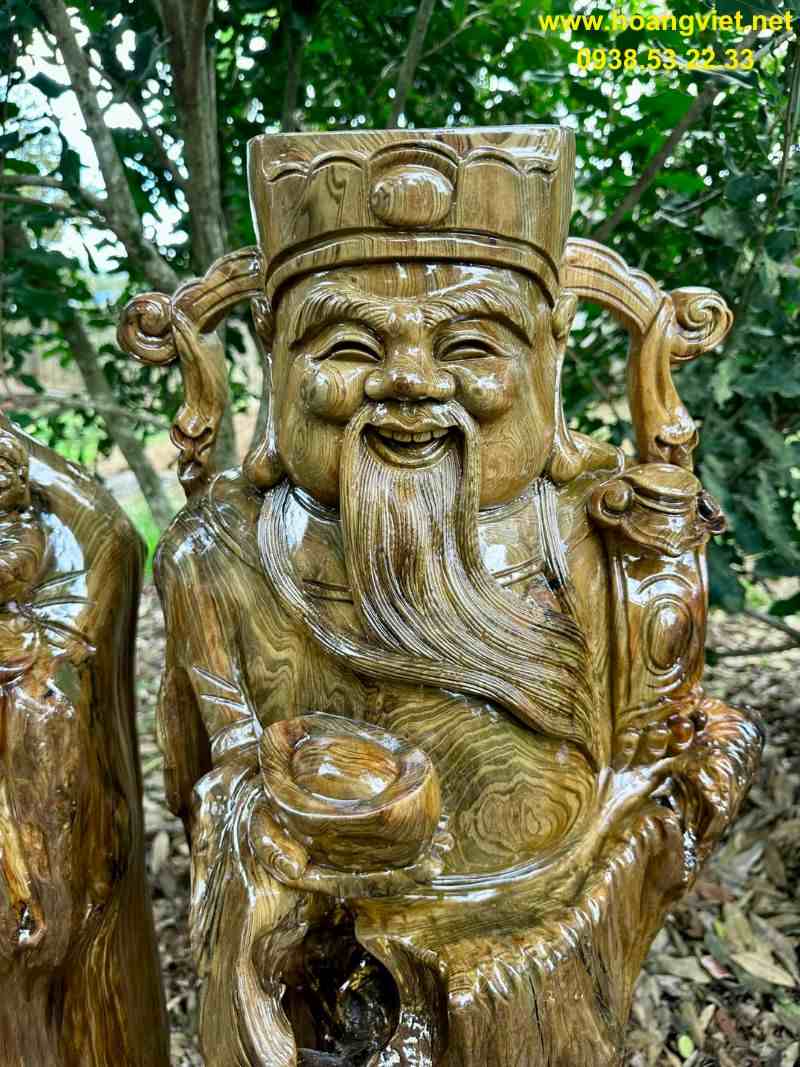 Tượng phúc lộc thọ gỗ lũa thủy tùng cao 1m27 rộng 40cm Tượng phúc lộc thọ gỗ lũa thủy tùng cao 1m27 rộng 40cm