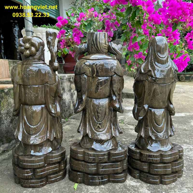 Phúc lộc thọ gỗ thủy tùng Phúc lộc thọ gỗ thủy tùng