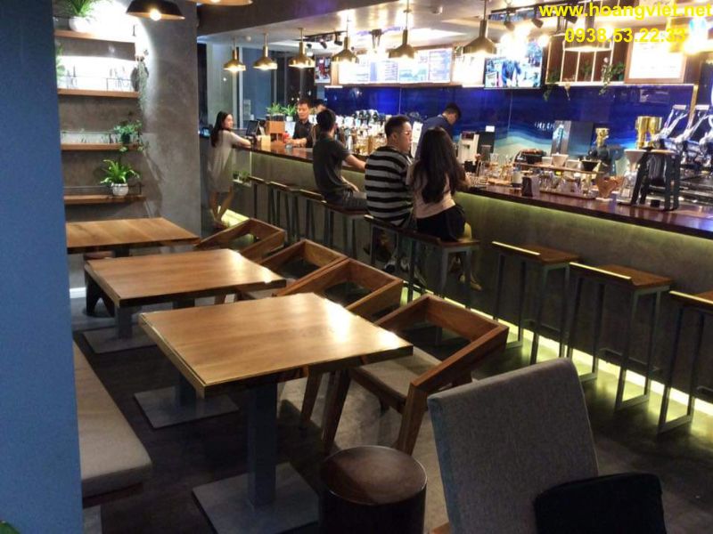 Quày bar cafe gỗ me tây cao cấp Quày bar cafe gỗ me tây cao cấp