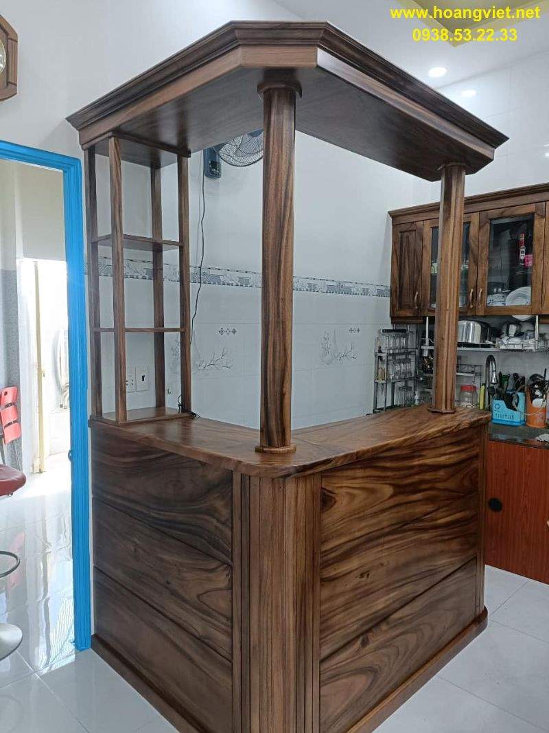 Quày bar gỗ me tây Quày bar gỗ me tây