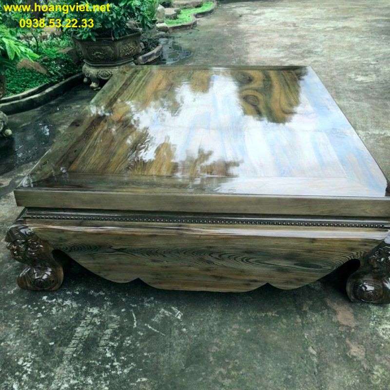 Sập gỗ thủy tùng chân quỳ trơn Sập gỗ thủy tùng chân quỳ trơn