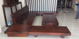 kích thước bàn ghế Sofa gỗ nguyên khối